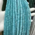 4x6mm light blue rondelle abacus beads for DIY jewelry making and craft supplies - 90 Pieces/Pack (4*6mm) / Treated Amazonite