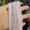 Perles tubes cylindriques en pierre naturelle violet clair 2x4mm pour bijoux DIY - Turquoise de Mica Violet