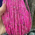 2x4mm small tube natural stone beads in vibrant pink for DIY jewelry making - Rose Red Imperial Turquoise (Tube) / 2*4mm (Approx. 38cm Strand)