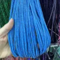 Blue 2x4mm cylindrical natural stone tube beads for DIY jewelry making accessories - Blue Turquoise (Tube) / 2*4mm (Approx. 38cm Strand)