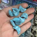 Handgemaakte 20mm maanvormige stenen in turkooisstijl voor sieraden en kristalgeschenken - 20x6mm / Turkoois