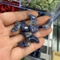 20 mm halve maanvormige natuurlijke blauwe sodalietstenen voor sieraden en handwerk - 20x6mm / Blauwe Puntsteen