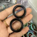 Natural black agate donut beads for DIY jewelry making pendants and artisan accessories - 15x4mm (Hole Approx. 6mm) / Black Agate