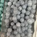 Light blue pumpkin-shaped natural stone loose beads for DIY necklace and bracelet jewelry - 10mm / Aquamarine