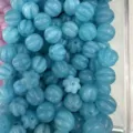 Natural light blue pumpkin-shaped stone beads for DIY jewelry making and bracelet design - 10mm / Lake Blue Jade