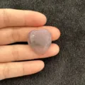 Cabochon en pierre d'agate naturelle en forme de cœur pour bijoux DIY - Agate Grise / 10mm