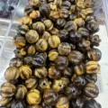 Natural yellow tiger eye stone pumpkin shape beads for DIY bracelet necklace making - 10mm / Tiger's Eye