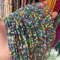 3mm irregular colorful natural shell spacer beads for DIY jewelry making supplies - 3mm (Approx. 39cm Per Strand) / Multicolor 2