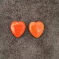 Composants de bijoux en pierres d'agate rouge naturelle en forme de cœur pour collier DIY - Jaspe Rouge / 10mm