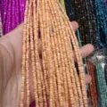3mm natural peach shell spacer beads for DIY jewelry, necklaces and bracelets making - 3mm (Approx. 39cm Per Strand) / 4