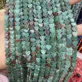 Perle di pietra naturale verde a forma di cuore da 6 mm per la creazione di gioielli fai da te - 6x2mm (Circa 60 Perle Per Filo) / Unakite Naturale
