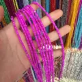 3mm vibrant magenta natural shell spacer beads for DIY jewelry making accessories - 3mm (Approx. 39cm Per Strand) / 1