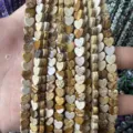 Perline in pietra di diaspro naturale a forma di cuore 6mm per braccialetti e gioielli DIY - 6x2mm (Circa 60 Perle Per Filo) / Diaspro Paesaggio Naturale