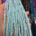 3mm light blue natural shell irregular disc spacer beads for DIY jewelry making accessories - 3mm (Approx. 39cm Per Strand) / 8