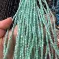 Professional grade 3mm light green natural shell irregular spacer beads for DIY jewelry crafting - 3mm (Approx. 39cm Per Strand) / 9