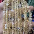 Perle in pietra naturale gialla a forma di cuore da 6mm per creazione di gioielli fai da te - 6x2mm (Circa 60 Perle Per Filo) / Pietra anguria caffè