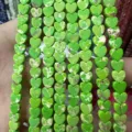 Perline in pietra naturale a forma di cuore verde 6 mm per la creazione di gioielli fai da te - 6x2mm (Circa 60 Perle Per Filo) / Pino dell'Imperatore Fluorescente
