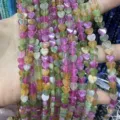 Perle in pietra naturale a forma di cuore da 6 mm per la creazione di gioielli fai-da-te - 6x2mm (Circa 60 Perle Per Filo) / Tormalina Ottimizzata