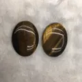 Cabochon en pierre œil de tigre naturelle ovale pour bijoux DIY - Ovale 30*40mm / Œil de tigre