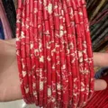 Red and white marbled imperial stone tube beads 4x13mm for DIY jewelry and bracelet making - 29 Pieces/Strand / Red Imperial Jasper