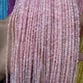 2mm round pink mother of pearl shell loose beads strand for DIY jewelry making - 2mm (Approx. 38mm Strand) / Pink (6)