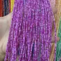 Premium 2mm purple round shell beads strands for DIY handmade jewelry making accessories - 2mm (Approx. 38mm Strand) / Purple (7)