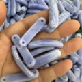 Natürliche lavendelfarbene Jade-Steinbrückenperlen 36x10mm für DIY-Schmuck - Violetter Achat Türkis