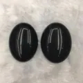 Cabochon ovale en pierre semi-précieuse œil de tigre noir 30x40mm pour bijoux DIY - Ovale 30*40mm / Obsidienne