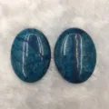 Cabochon en pierre naturelle oeil de tigre ovale poli bleu pour bijoux DIY 30x40mm - Ovale 30*40mm / Agate bleue