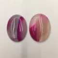 Pierre cabochon en agate naturelle ovale pour création de bijoux DIY 30x40mm - Ovale 30*40mm / Agate rouge rose