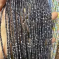 2mm greyish-purple shell bead strands for DIY jewelry making accessories - 2mm (Approx. 38mm Strand) / Gray Purple (10)