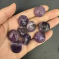 Pietre cabochon tonde in ametista naturale per la creazione di anelli e gioielli fai da te - 20*6mm / Ametista