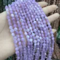 Natural lavender purple 6mm faceted round stone beads for DIY jewelry bracelet making - Light Purple