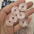 20mm natural rose quartz donut beads for DIY jewelry making accessories - 10 Pieces/Pack / Rose Quartz