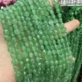 Perles en pierre naturelle facettée verte 6mm pour la fabrication de bijoux DIY créatifs - Aventurine Verte