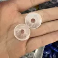 20mm natural white crystal quartz donut bead pendant for DIY jewelry making accessories - 10 Pieces/Pack / White Crystal
