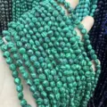 Perles à facettes de 6mm en malachite verte pour la création de bijoux DIY - Turquoise Paon