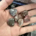 Assortiment de pierres naturelles en forme de cœur de 20mm, quartz rose, agate et œil de tigre - Pierre en Vrac 20mm*6mm / Rhodonite