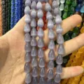 Cuentas de piedra ojo de gota lavanda para creación de joyería y manualidades DIY - 6*8mm (Aprox 45 Cuentas Por Hilo) / Lavanda