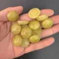 Perle cabochon rotonde in pietra naturale gialla per creazione di gioielli fai da te e anelli - 20*6mm / giallo limone