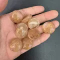 Round natural orange gemstone cabochon stones for DIY jewelry ring making and inlay accessories - 6mm / Coffee Watermelon