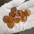 Natural amber agate round cabochon stones for DIY jewelry ring and necklace making - 4mm / Red Agate