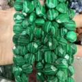 Natural faceted green heart stone beads for DIY jewelry making and bracelet accessories - Heart / 13*13*6mm (Approx 27 Pieces/Strand) / Malachite-toned Stone