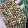 Perles en pierre naturelle à facettes de 6mm pour la création de bijoux DIY - Jaspe / Env. 6mm (Env. 62 Pièces/Brin)