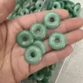 20mm natural green aventurine donut beads for DIY jewelry making and craft supplies - 10 Pieces/Pack / Dark Green Aventurine