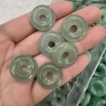 20mm natural green aventurine donut beads for DIY jewelry making - 10 Pieces/Pack / Green Aventurine