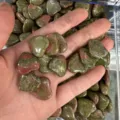 Pierre d'unakite naturelle en forme de cœur de 20 mm polie pour décoration et cadeaux - Pierre en Vrac 20mm*6mm / Unakite