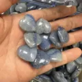 Ornements en pierre naturelle en forme de cœur bleu 20mm pour cadeaux décoratifs et artisanat - Pierre en Vrac 20mm*6mm / Aventurine Bleue