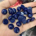 Deep blue round natural stone cabochons for DIY jewelry making rings and accessories - 6mm / Optimized Lapis Lazuli