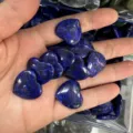 Pierre naturelle bleue en forme de cœur ornement de gemme, variante 20mm - Pierre en Vrac 20mm*6mm / Lapis-Lazuli Optimisé